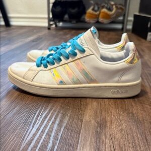 Adidas Grand Court Iridescent 3 stripe